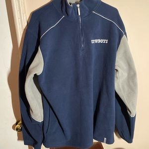 Cowboys 1/4 zip up fleece sweater